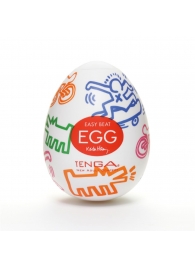 Мастурбатор-яйцо Keith Haring EGG STREET - Tenga - в Сызрани купить с доставкой