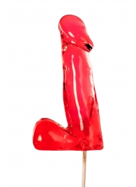 Красный леденец в форме члена со вкусом виски - 173 гр. - Sosuчki - купить с доставкой в Сызрани