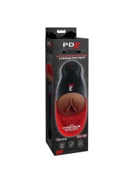 Коричневый мастурбатор-вагина с вибрацией Fuck-O-Matic 2 - Pipedream - в Сызрани купить с доставкой