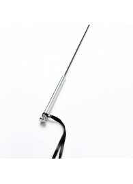 Черный кожаный стек с гладкой ручкой - 55 см. - Crazy Handmade - купить с доставкой в Сызрани