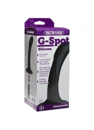 Черная изогнутая насадка Vac-U-Lock G-Spot - 16,5 см. - Doc Johnson - купить с доставкой в Сызрани