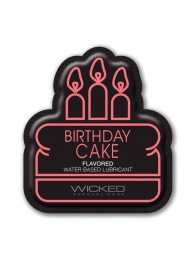 Лубрикант на водной основе со вкусом торта с кремом Wicked Aqua Birthday cake - 3 мл. - Wicked - купить с доставкой в Сызрани