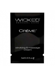 Крем для массажа и мастурбации Wicked Stroking and Massage Creme - 3 мл. - Wicked - купить с доставкой в Сызрани