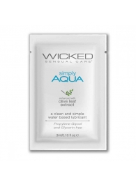 Легкий лубрикант на водной основе Wicked Simply AQUA - 3 мл. - Wicked - купить с доставкой в Сызрани