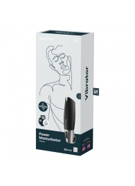 Черный мастурбатор с вибрацией Power Masturbator - Satisfyer - в Сызрани купить с доставкой
