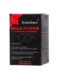 Капсулы для мужчин Erotichard male power с пантогематогеном - 20 капсул (0,370 гр.) - Erotic Hard - купить с доставкой в Сызрани