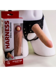 Страпон Харнесс из трусиков и насадки-фаллоса - 17,5 см. - LOVETOY (А-Полимер) - купить с доставкой в Сызрани