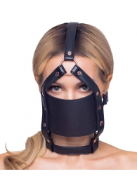 Черный намордник с кляпом-шаром Head Harness With A Gag - Orion - купить с доставкой в Сызрани