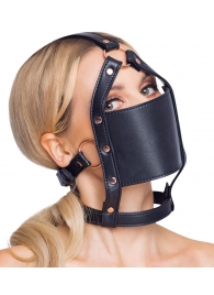 Черный намордник с кляпом-шаром Head Harness With A Gag - Orion - купить с доставкой в Сызрани