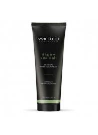 Массажный легкий крем WICKED Sage plus Sea Salt - 120 мл. - Wicked - купить с доставкой в Сызрани