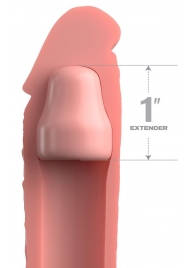 Телесная насадка-удлинитель 1 Inch Silicone X-tension - 17,8 см. - Pipedream - в Сызрани купить с доставкой