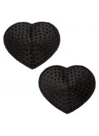 Черные пэстисы в форме сердечек Heart Pasties - California Exotic Novelties - купить с доставкой в Сызрани