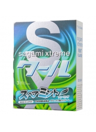 Презервативы Sagami Xtreme Mint с ароматом мяты - 3 шт. - Sagami - купить с доставкой в Сызрани