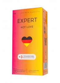 Презервативы EXPERT Hot Love с разогревающим эффектом - 12 шт.(+3 в подарок) - Expert - купить с доставкой в Сызрани