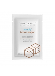 Саше лубриканта на водной основе Simply Aqua Brown Sugar с ароматом коричневого сахара - 3 мл. - Wicked - купить с доставкой в Сызрани