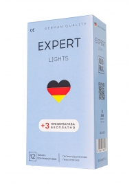 Ультратонкие презервативы EXPERT Lights - 12 шт.(+3 в подарок) - Expert - купить с доставкой в Сызрани