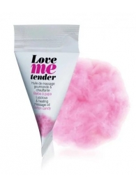 Съедобное согревающее массажное масло Love Me Tender Cotton Candy с ароматом сладкой ваты - 10 мл. - Love to Love - купить с доставкой в Сызрани