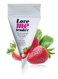 Съедобное согревающее массажное масло Love Me Tender Strawberry с ароматом клубники - 10 мл. - Love to Love - купить с доставкой в Сызрани
