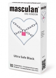 Ультрапрочные презервативы Masculan Ultra Safe Black - 10 шт. - Masculan - купить с доставкой в Сызрани