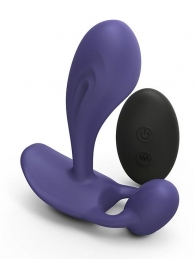 Темно-синий вибромассажер Witty P G Vibrator with Remote Control - Love to Love - в Сызрани купить с доставкой