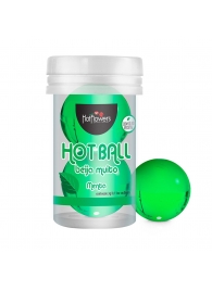 Лубрикант на масляной основе Hot Ball Beija Muito с ароматом мяты (2 шарика по 3 гр.) - HotFlowers - купить с доставкой в Сызрани