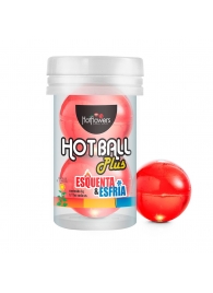 Лубрикант на масляной основе Hot Ball Plus с охлаждающе-разогревающим эффектом (2 шарика по 3 гр.) - HotFlowers - купить с доставкой в Сызрани