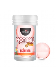 Лубрикант на масляной основе Hot Ball Plus с разогревающим эффектом (2 шарика по 3 гр.) - HotFlowers - купить с доставкой в Сызрани