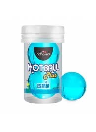 Лубрикант на масляной основе Hot Ball Plus с охлаждающим эффектом (2 шарика по 3 гр.) - HotFlowers - купить с доставкой в Сызрани