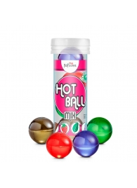 Ароматизированный лубрикант Hot Ball Mix на масляной основе (4 шарика по 3 гр.) - HotFlowers - купить с доставкой в Сызрани