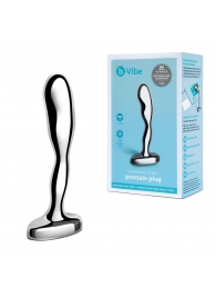 Стальной стимулятор простаты Stainless Steel Prostate Plug - 11,5 см. - b-Vibe - в Сызрани купить с доставкой