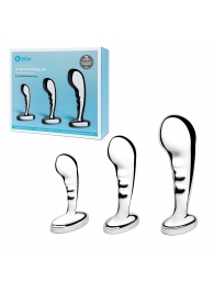 Набор из 3 стальных стимуляторов простаты Stainless Steel P-spot Training Set - b-Vibe - в Сызрани купить с доставкой