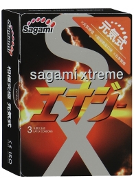 Презервативы Sagami Xtreme ENERGY с ароматом энергетика - 3 шт. - Sagami - купить с доставкой в Сызрани