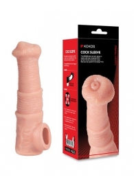 Телесная фантазийная насадка на член Cock Sleeve Size M - KOKOS - в Сызрани купить с доставкой