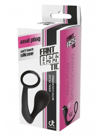 Черное эрекционное кольцо с анальной пробкой Anal Plug With Cockring - Dream Toys - в Сызрани купить с доставкой