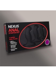 Набор из 3 массажеров простаты чёрного цвета NEXUS ANAL STARTER KIT - Nexus Range - в Сызрани купить с доставкой