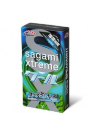 Презервативы Sagami Xtreme Mint с ароматом мяты - 10 шт. - Sagami - купить с доставкой в Сызрани