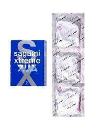 Розовые презервативы Sagami Xtreme FEEL FIT 3D - 3 шт. - Sagami - купить с доставкой в Сызрани