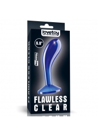 Синяя анальная втулка Flawless Clear Prostate Plug 6.0 - 15 см. - Lovetoy - в Сызрани купить с доставкой