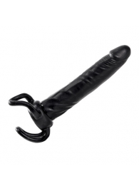 Чёрная насадка-фаллос для двойного проникновения INFLATABLE DILDO SLIM DONG  - 13,5 см. - Toyz4lovers - в Сызрани купить с доставкой