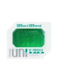 Зеленый мастурбатор-стимулятор Tenga Uni Emerald - Tenga - в Сызрани купить с доставкой