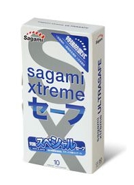 Презервативы Sagami Xtreme Ultrasafe с двойным количеством смазки - 10 шт. - Sagami - купить с доставкой в Сызрани