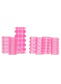 Набор из 7 розовых насадок на пенис ONE-A-DAY PENIS SLEEVES PINK - Seven Creations - в Сызрани купить с доставкой