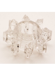 Прозрачное гелевое эрекционное кольцо-звезда - Toyfa Basic - в Сызрани купить с доставкой