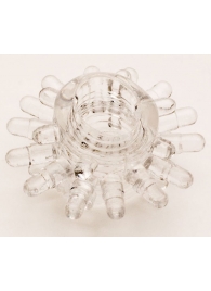 Прозрачное гелевое эрекционное кольцо с шипиками - Toyfa Basic - в Сызрани купить с доставкой