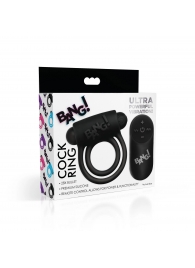 Черное эрекционное виброкольцо 28X Remote Control Vibrating Cock Ring   Bullet - XR Brands - в Сызрани купить с доставкой