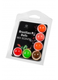 Набор из 6 шариков с ароматизированными массажными маслами Brazilian Balls - Secret Play - купить с доставкой в Сызрани