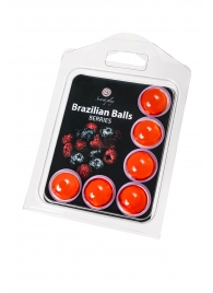 Набор из 6 шариков с массажным маслом Brazilian Balls с ароматом ягод - Secret Play - купить с доставкой в Сызрани