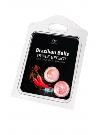 Набор из 2 шариков с массажным маслом Brazilian Balls с тройным эффектом - Secret Play - купить с доставкой в Сызрани