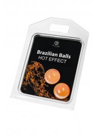 Набор из 2 шариков с массажным маслом Brazilian Balls с разогревающим эффектом - Secret Play - купить с доставкой в Сызрани