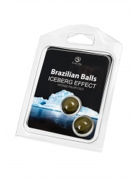 Набор из 2 шариков с массажным маслом Brazilian Balls с ледяным эффектом - Secret Play - купить с доставкой в Сызрани